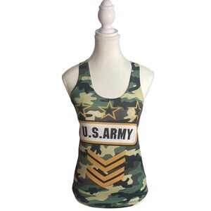 Cleo US Army Camo Tank Top Green Brown